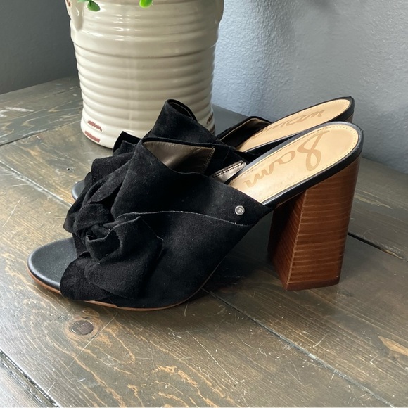 Sam Edelman Mules 10 Women’s Brown Black Yumi Bow Casual Slip-on Summer Boho - Picture 4 of 9